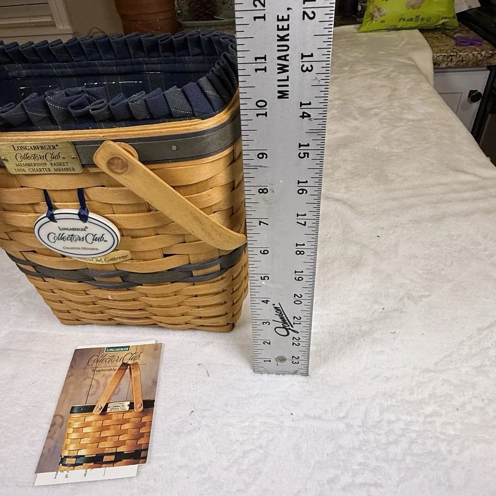 Longaberger 1996 Collectors Club Charter Member Basket Liner Tie-On Brochure
